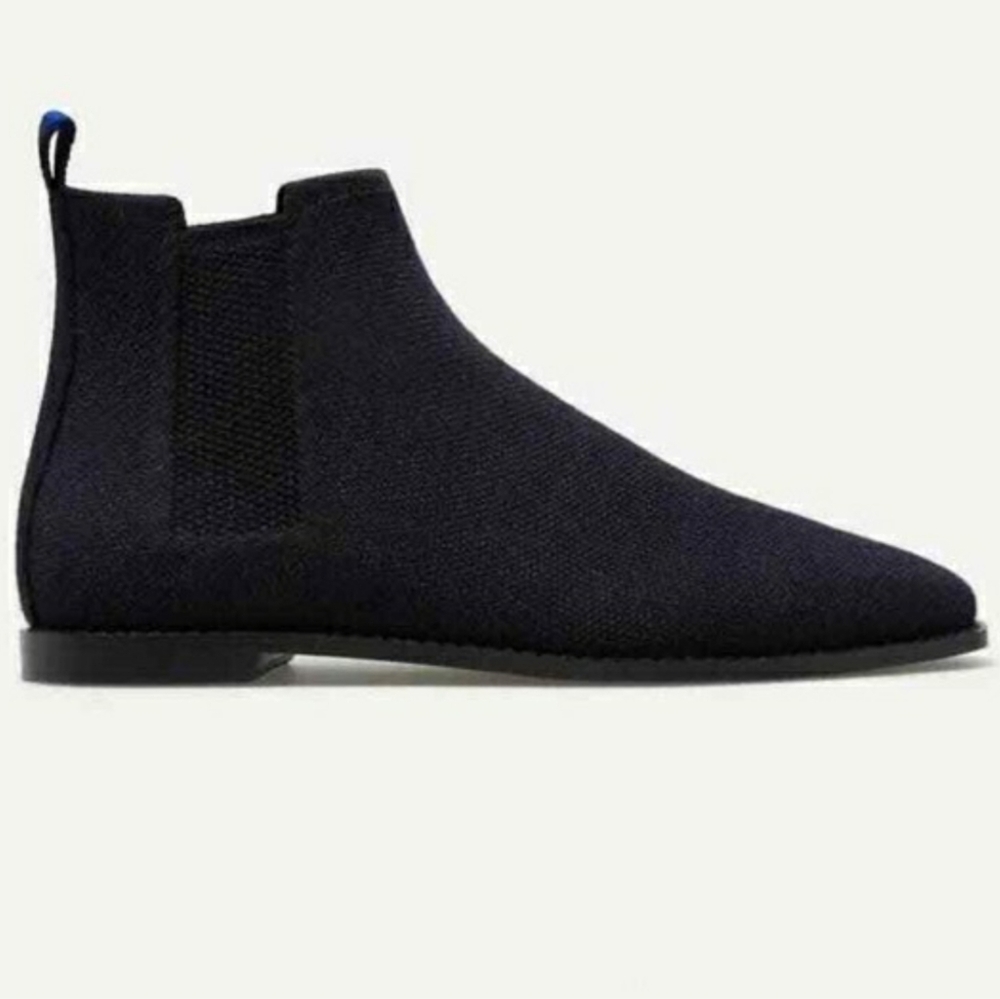 Rothy's black merino wool sustainable Washable Chelsea Ankle Boots Sz 9.5 - Picture 7 of 15